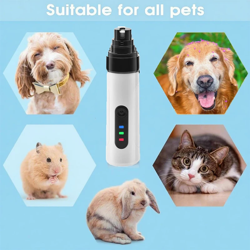 Lixadeira de Unhas para Cães e Gatos com 2 Velocidades e 3 Pontas - Imagem 4