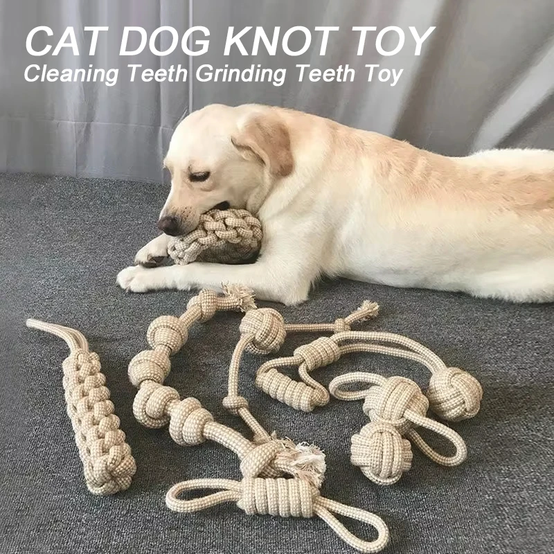 brinquedo de nó para cães e gatos