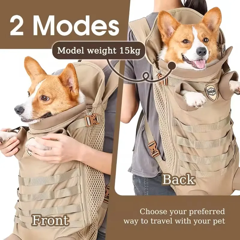 Mochila de Transporte para Cães para Viagem com Alças Ajustáveis - Imagem 2