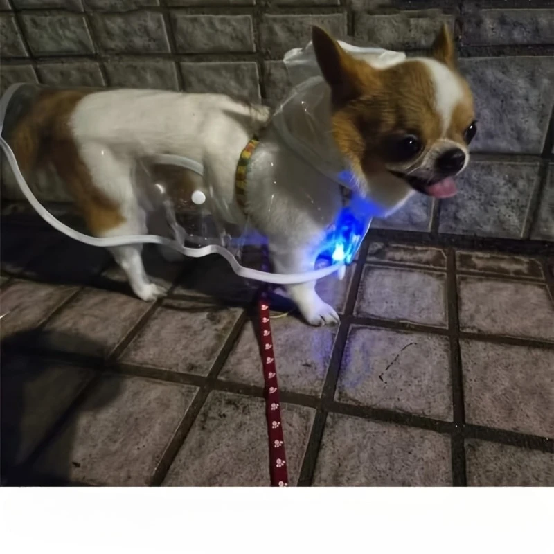 Capa de Chuva para Cães Transparente com Capuz em PVC - Imagem 6