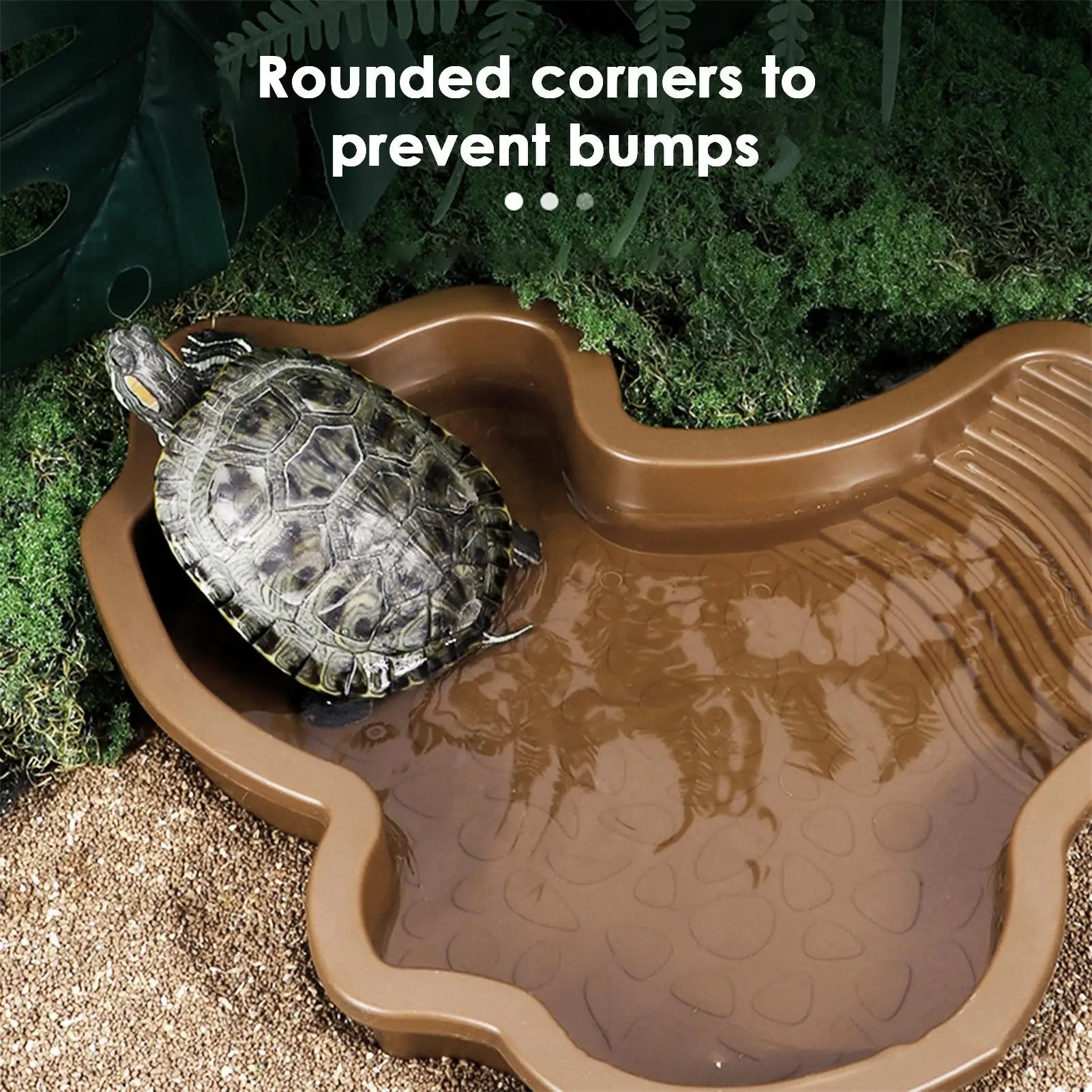 Piscina para Répteis com Rampa e Escada Removível 35x28,5x4,3 cm - Imagem 2