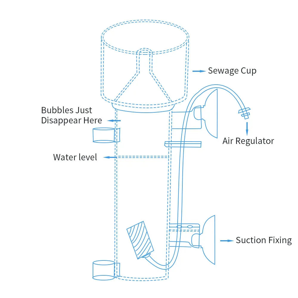 Skimmer Interno para Aquário de 600/800 L/h com Pedra Porosa - Imagem 4
