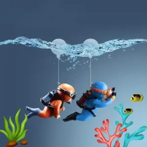 mergulhador flutuante para aquário