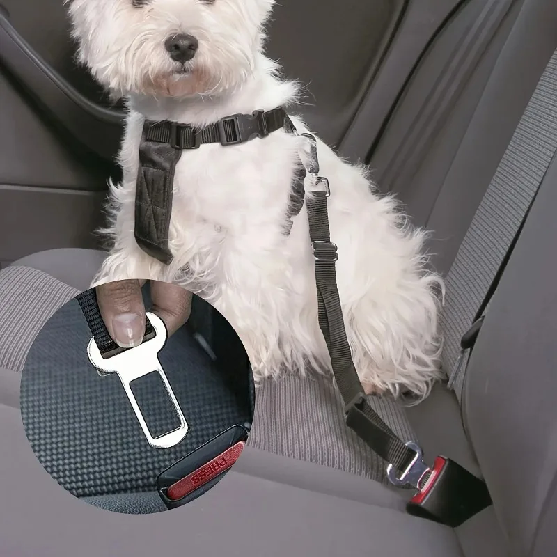 Adaptador de Cinto de Segurança para Cães e Gatos com Clipe de Metal - Imagem 4