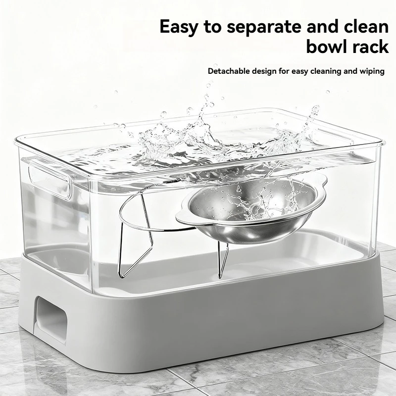 Tigela Inox para Cães e Gatos com Suporte Elevado Inclinado Antiderrapante - Imagem 6