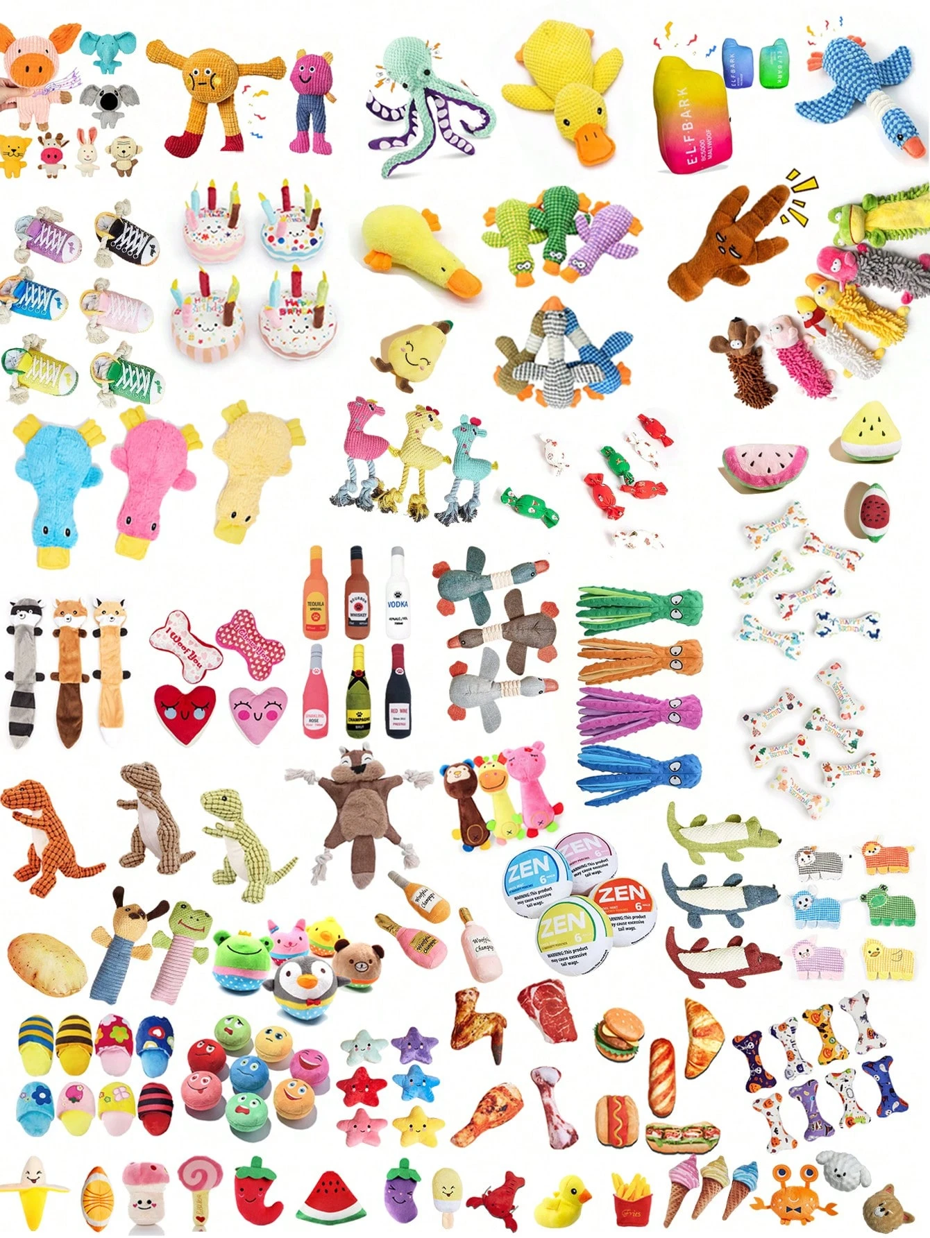 Conjunto de Brinquedos para Cães Pequenos com Som e Cabo de Guerra - Imagem 5