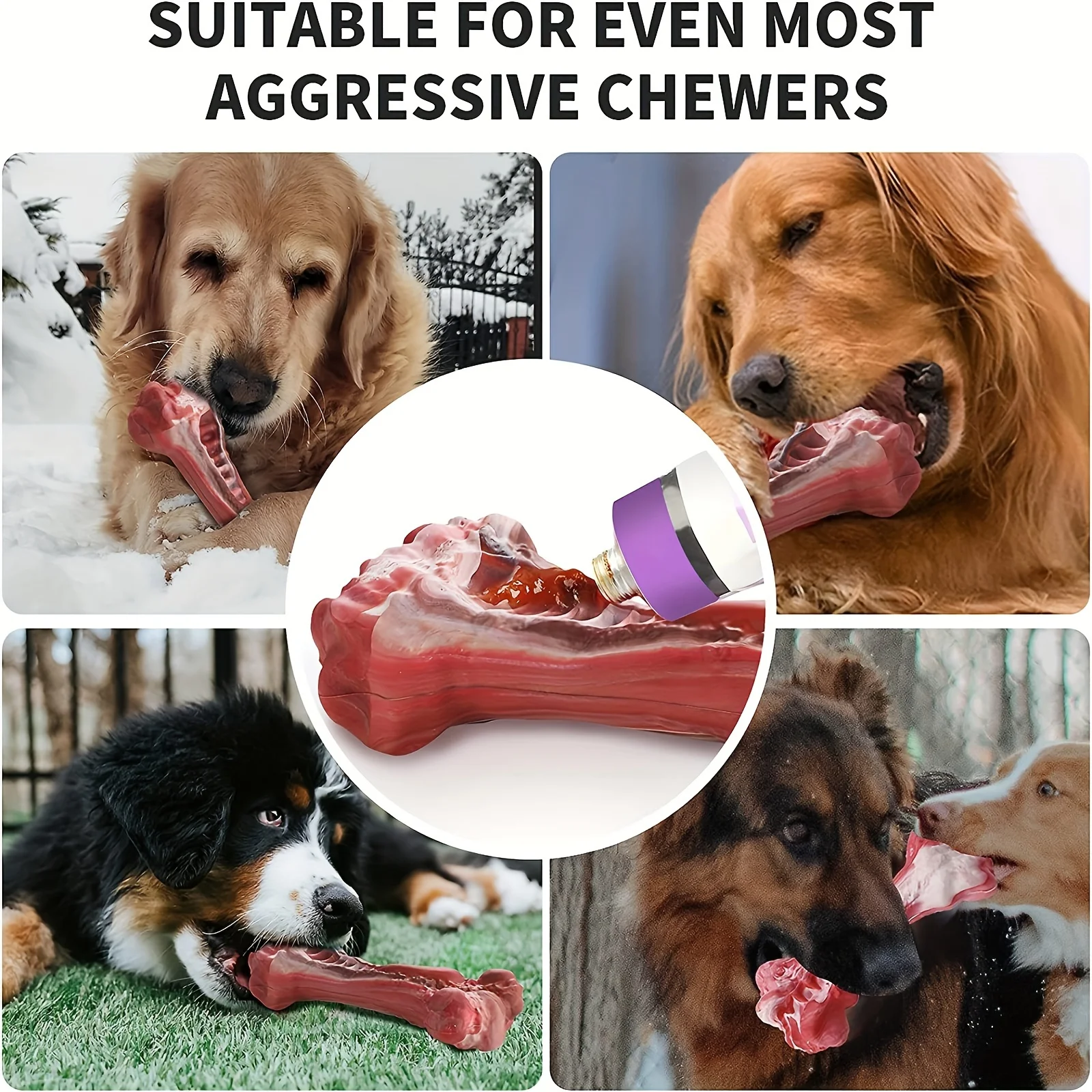 Brinquedo de Silicone para Cães com Mordida Forte Interativo - Image 4