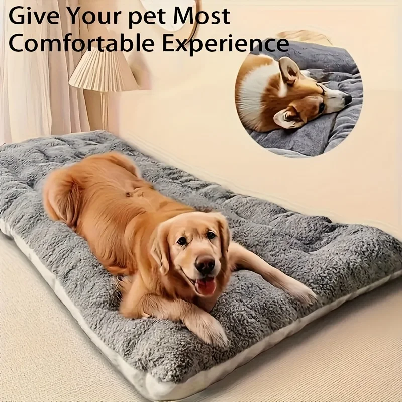 Cama Sofá para Cães e Gatos Grande de Pelúcia Retangular - Imagem 2