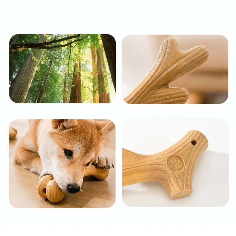 Brinquedo Mastigável para Cães de Fibra de Pinho Não Tóxica - Imagem 4