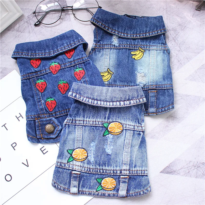 colete jeans para cães pequenos