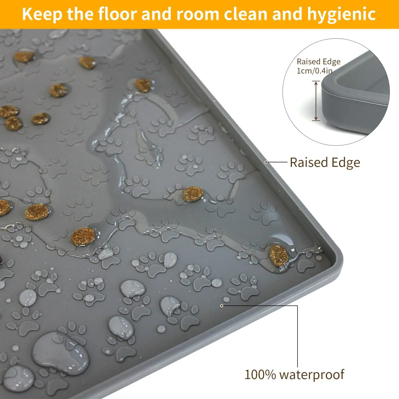 Tapete de Alimentação para Cães de Silicone com Borda Elevada - Imagem 6