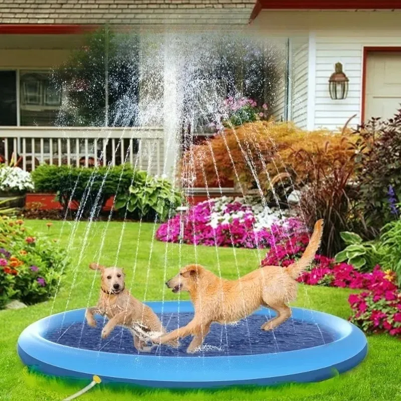 Piscina Inflável para Cães Fonte Interativa 200 cm PVC Durável - Image 2