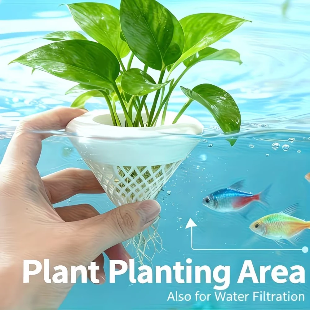 Suporte Flutuante para Plantas de Aquário com Ajuste Automático ao Nível da Água - Imagem 5