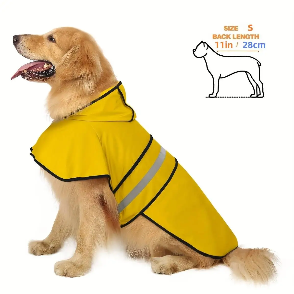 Capa de Chuva para Cães Ajustável e Leve com Refletor - Image 2