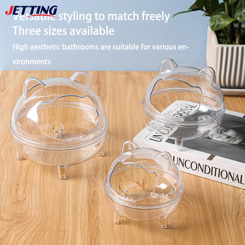 Banheiro Transparente para Hamster Plástico com Design Anti-Respingo - Imagem 4