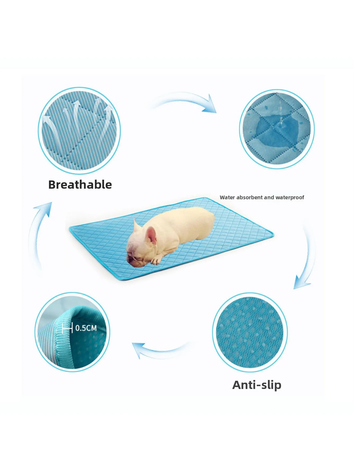 Cama de Verão para Cães e Gatos de Malha Respirável Lavável - Image 4