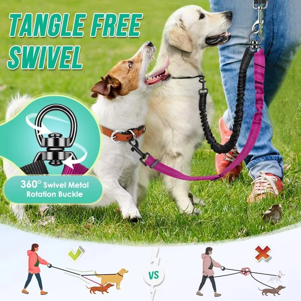Acessório para Coleira Dupla de Cães com Alça Ajustável - Imagem 2