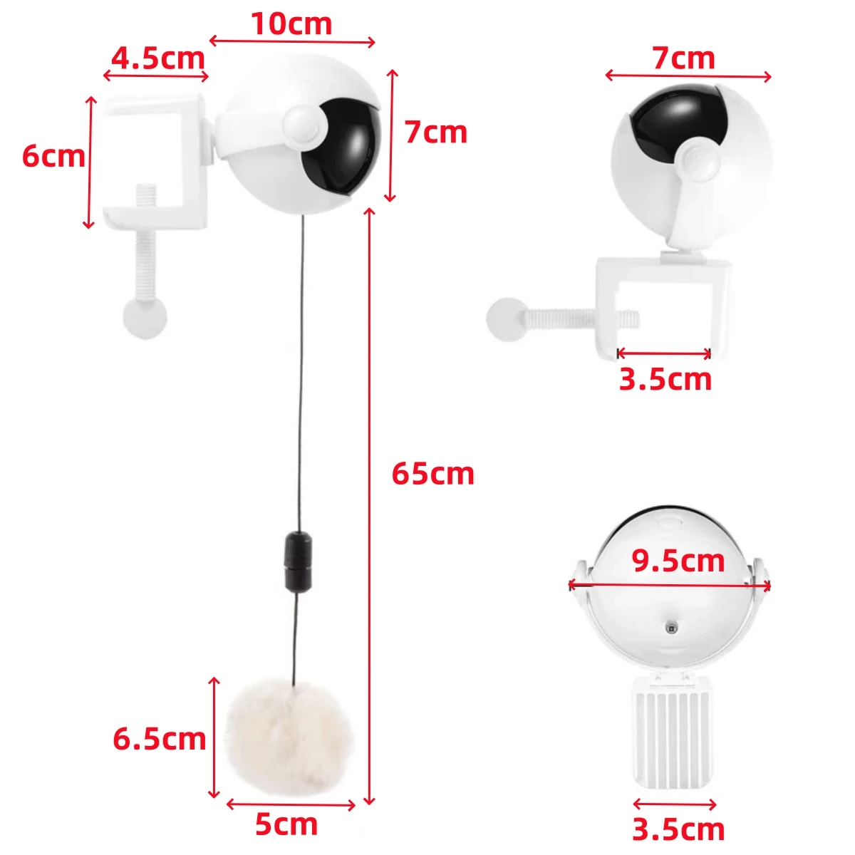 Brinquedo Elétrico para Gatos com Bola Retrátil Automática para Mesa - Imagem 2