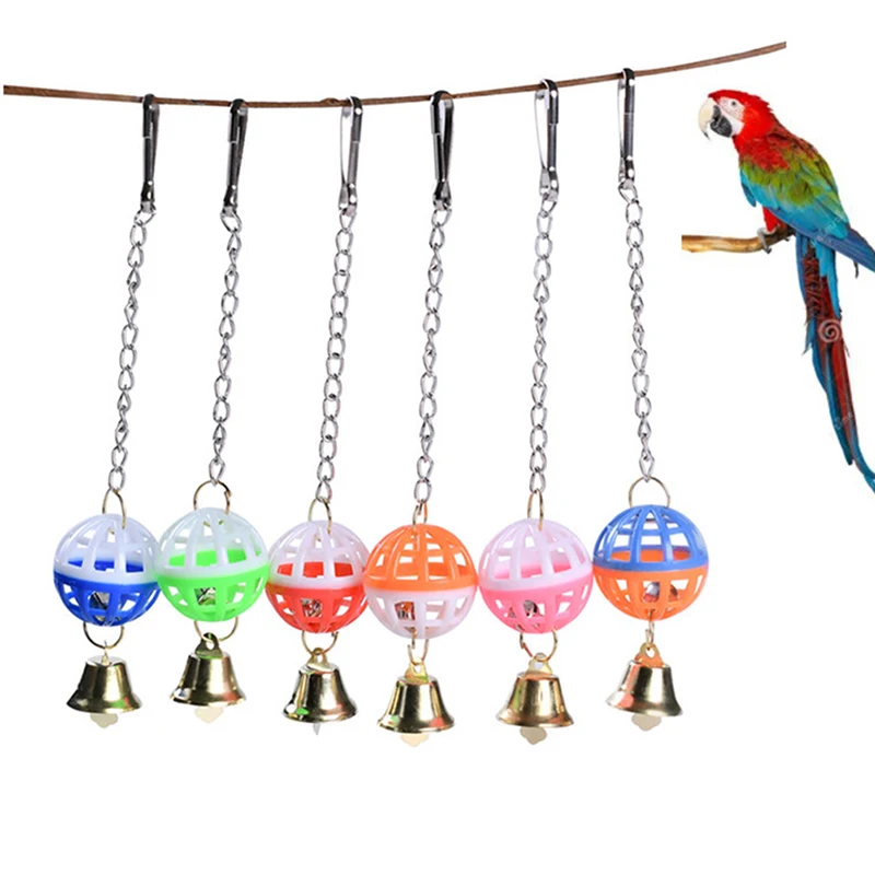 Brinquedo para Pássaros com Sino e Bola para Gaiola 20 cm - Imagem 2