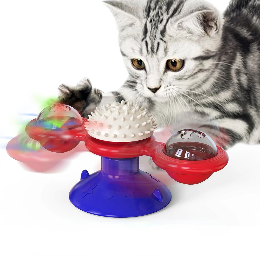 Brinquedo Moinho de Vento para Gatos Giratório - Imagem 6