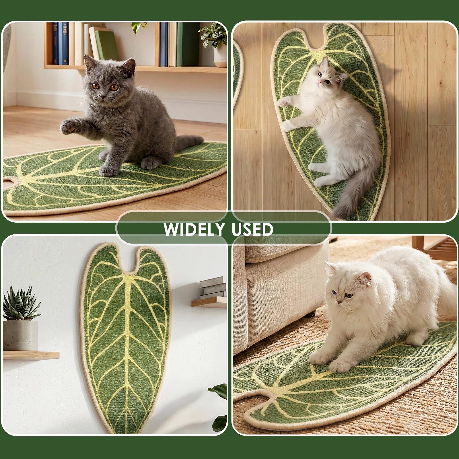 Tapete Arranhador para Gatos de Sisal Natural Formato Folha - Image 6