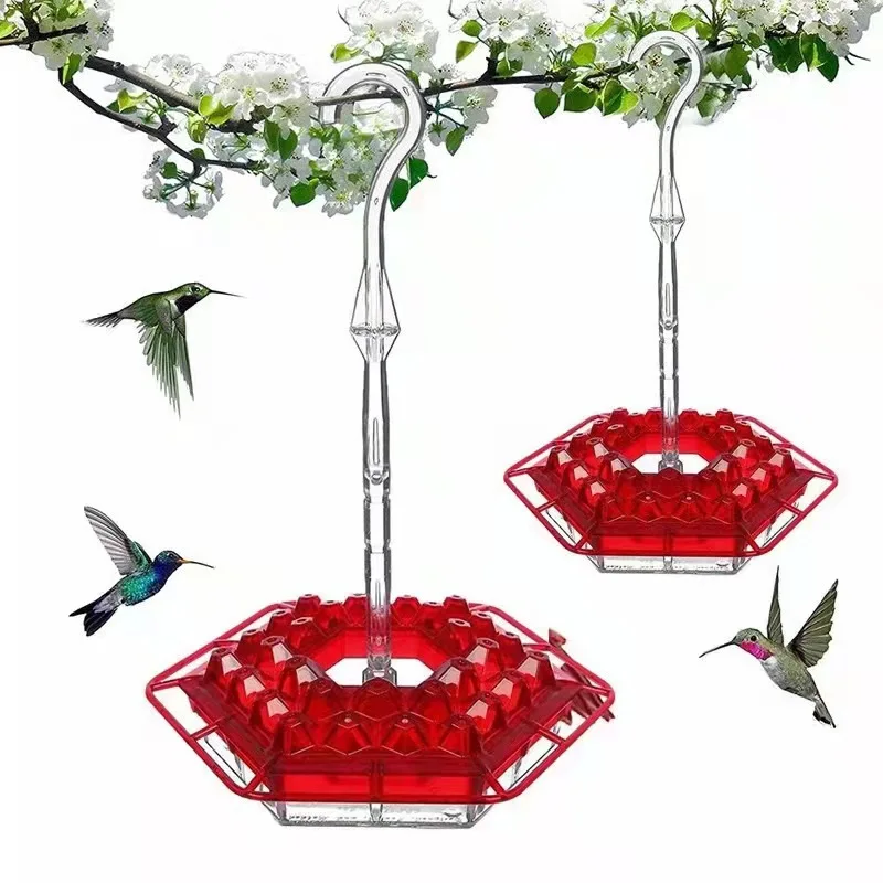 Alimentador de Pássaros com Gancho para Jardim 350ml com 30 Pontos - Imagem 3