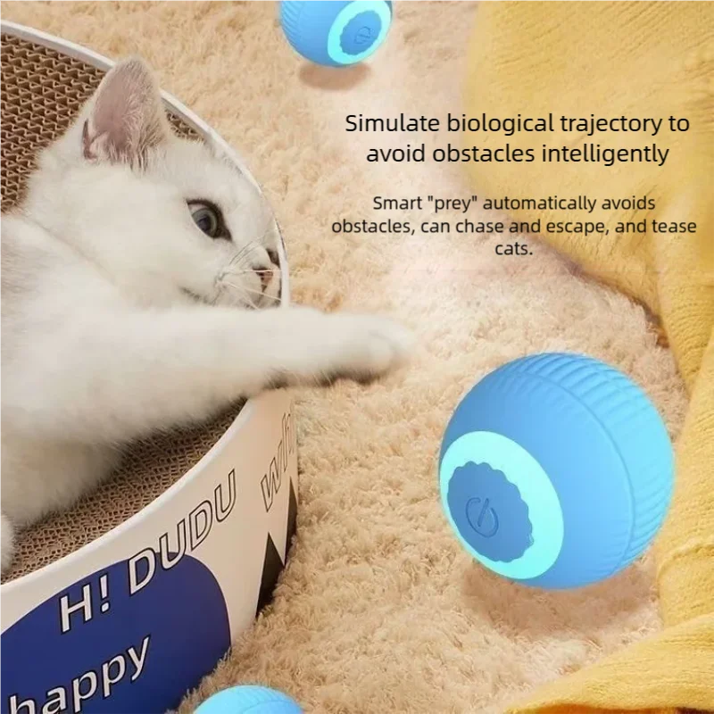 Brinquedo para Gatos Bola Rolamento Automática Recarregável USB-C - Imagem 2