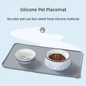 tapete comedouro para cães e gatos de silicone