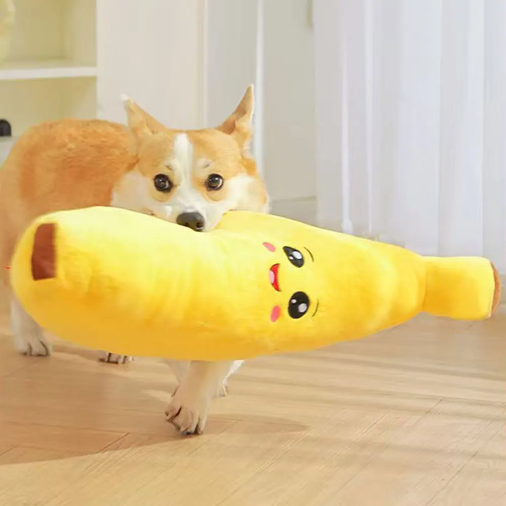 Brinquedo de Pelúcia para Cães em Formato de Banana com Som - Imagem 2