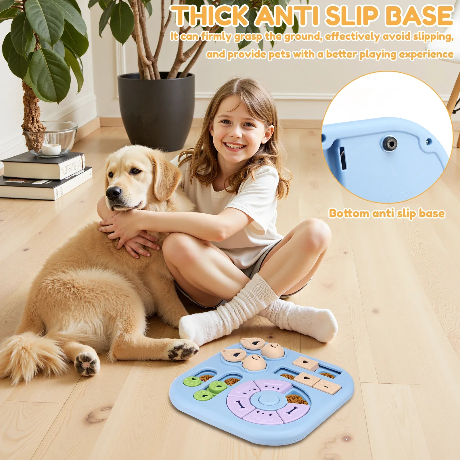 Brinquedo Quebra-Cabeça para Cães de Plástico com Base Antiderrapante - Imagem 4