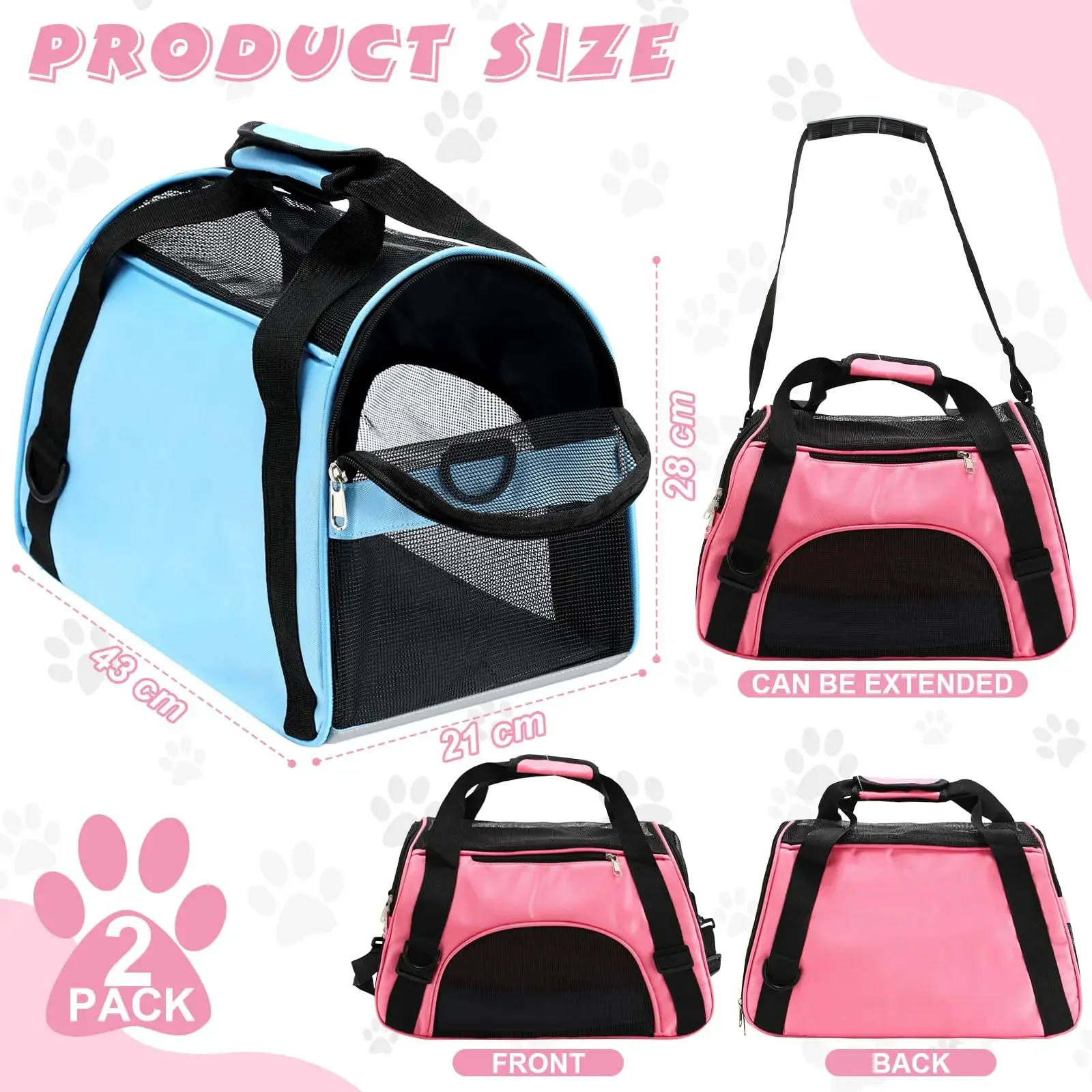 bolsa de transporte dobrável para cães e gatos