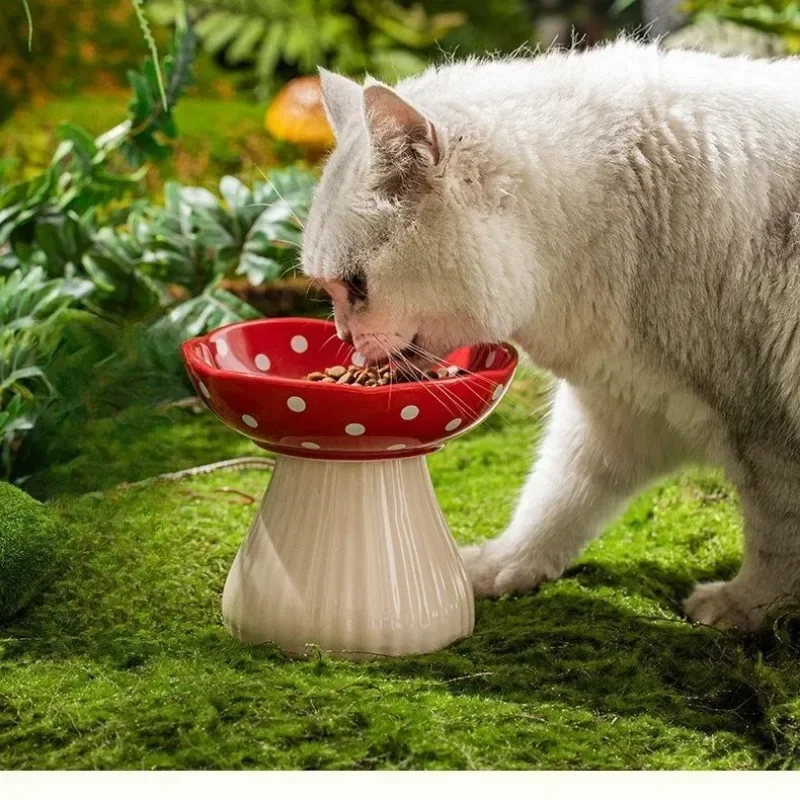 Tigela de Cogumelo para Gatos de Resina Ergonômica com Base Antiderrapante - Image 3