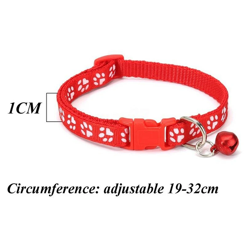 Coleira para Gatos e Cães Pequenos Ajustável 19-32 cm com Sino e Refletiva - Imagem 5