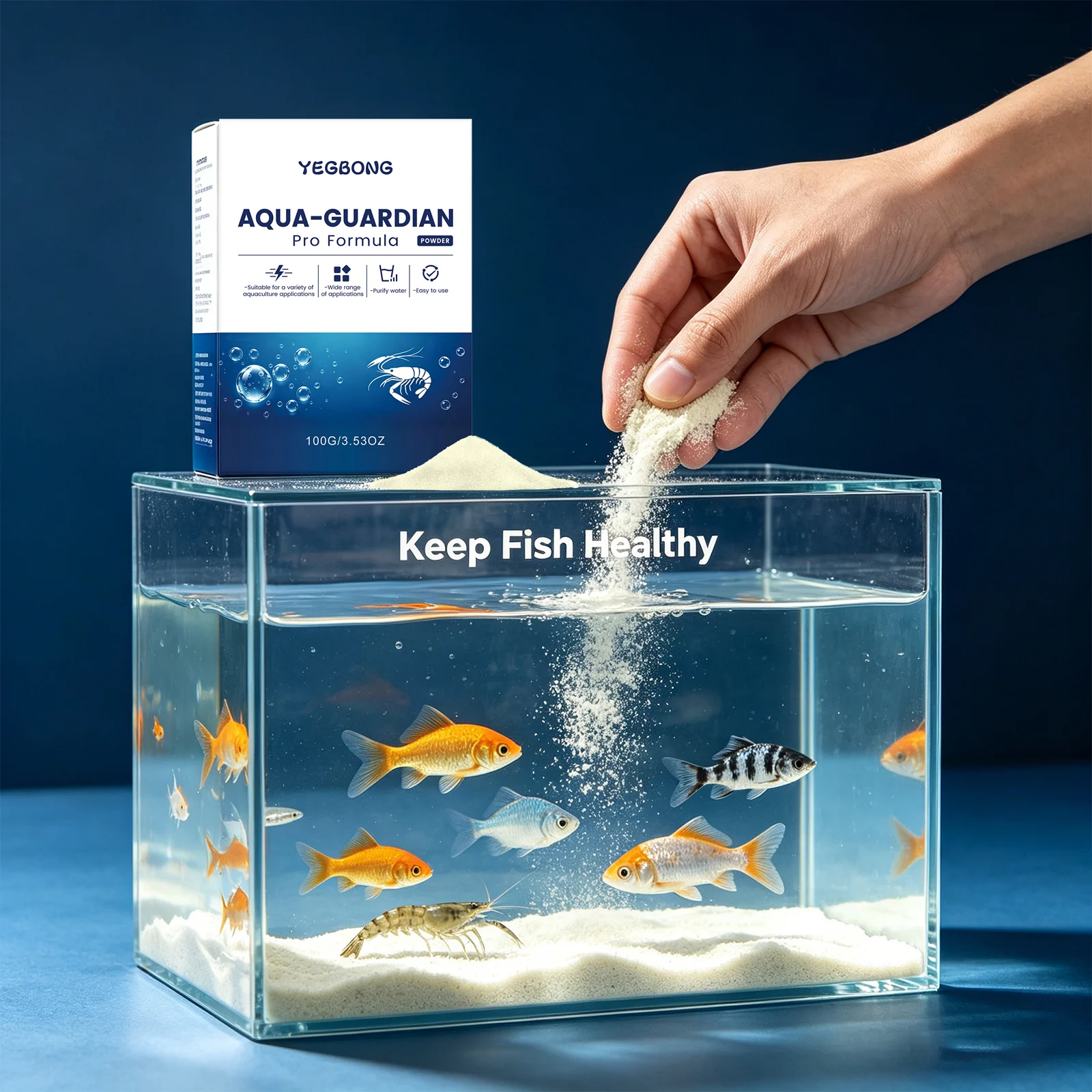 Pó Purificador de Água para Aquário 100g para Remover Impurezas - Imagem 4