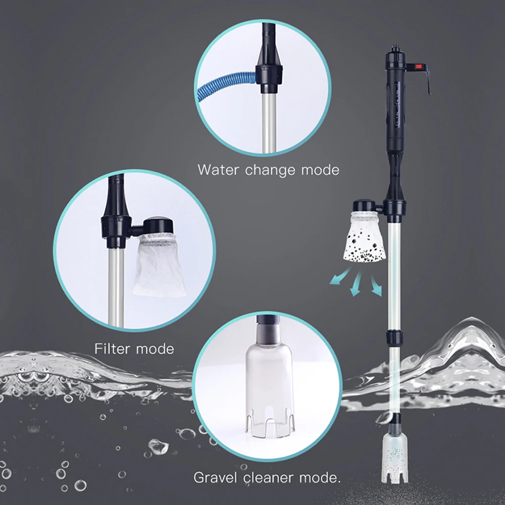 Limpador de Sifão Elétrico para Aquário com Tubo Ajustável - Image 6