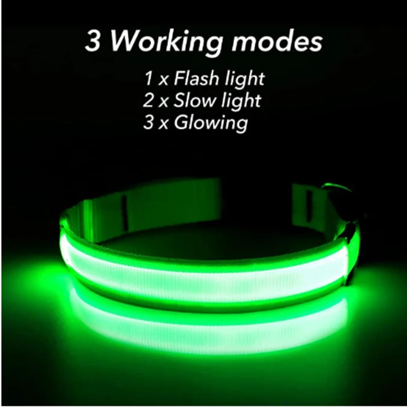 Coleira LED para Cães e Gatos Recarregável USB e Ajustável - Imagem 2