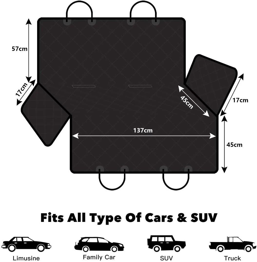 Capa de Assento para Cães à Prova D'Água para Viagem de Carro - Image 6