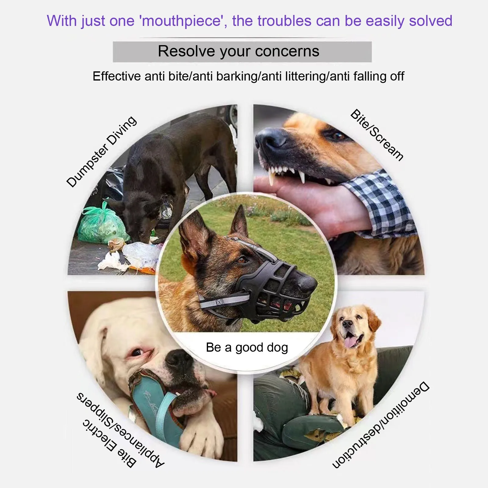 Focinheira de Cesta para Cães de Silicone com Fivela Ajustável - Image 5