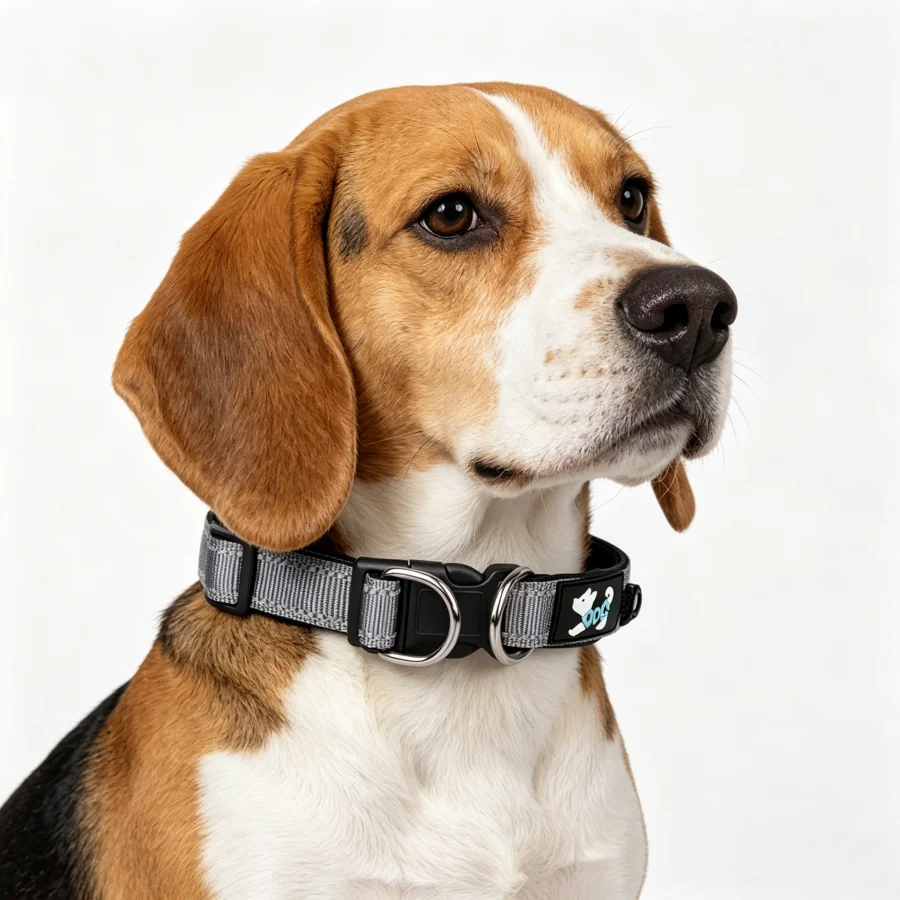 Coleira Refletiva para Cães com D-Ring Duplo e Forro Confortável - Image 3