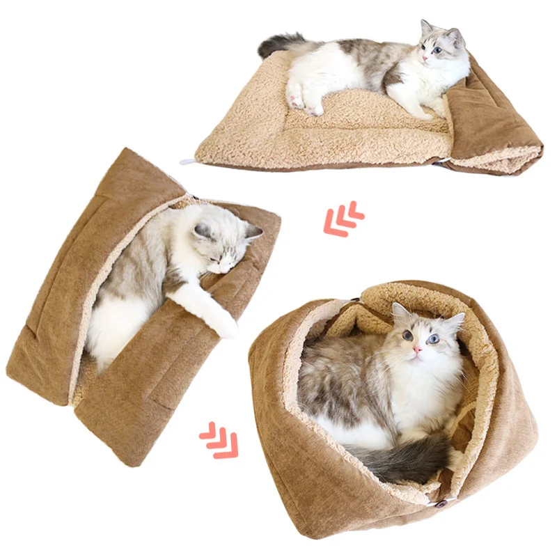 Cama para Gatos e Cães Pequenos de Pelúcia Lavável na Máquina - Imagem 2