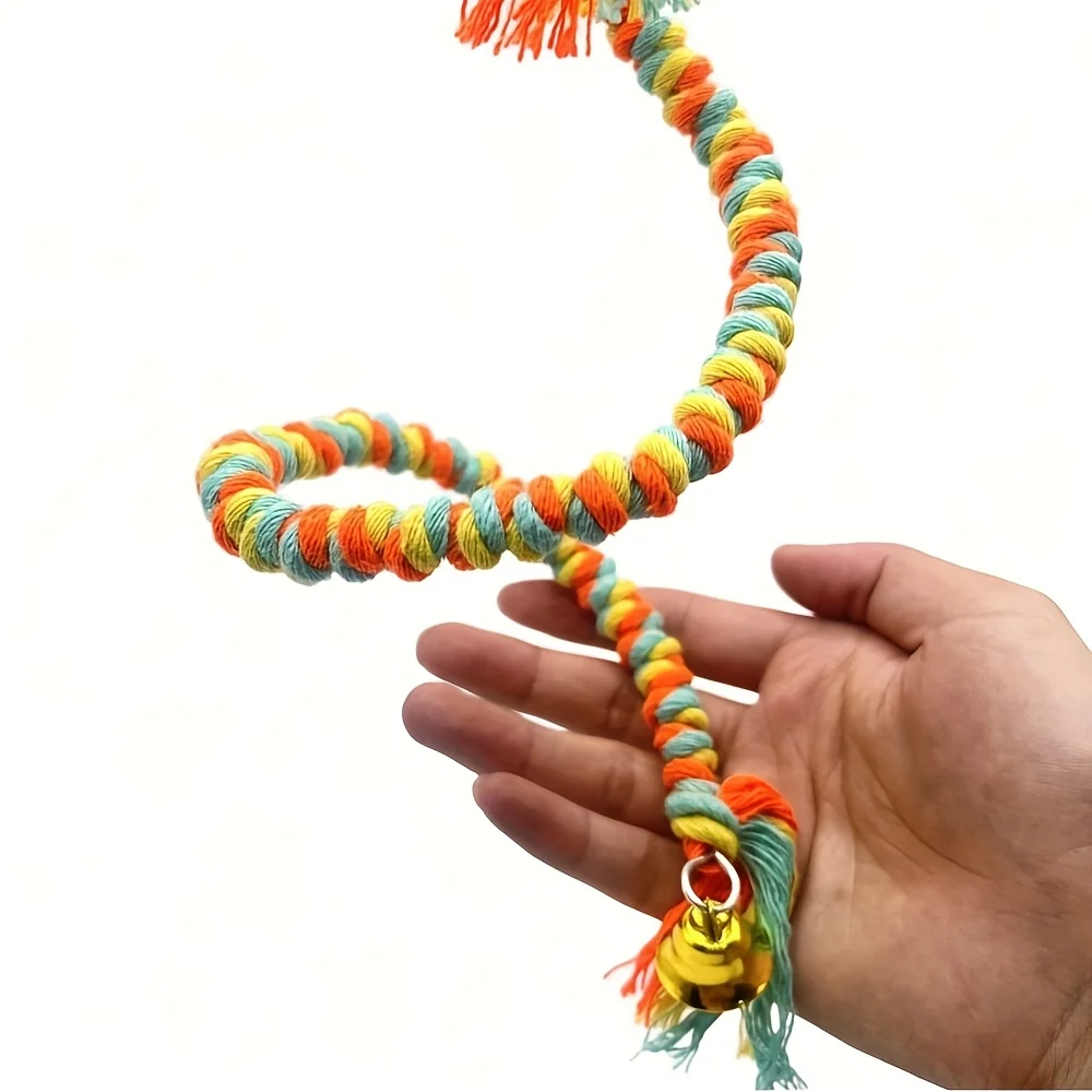 Corda de Escalada para Papagaios Colorida Rotativa para Gaiola - Imagem 2