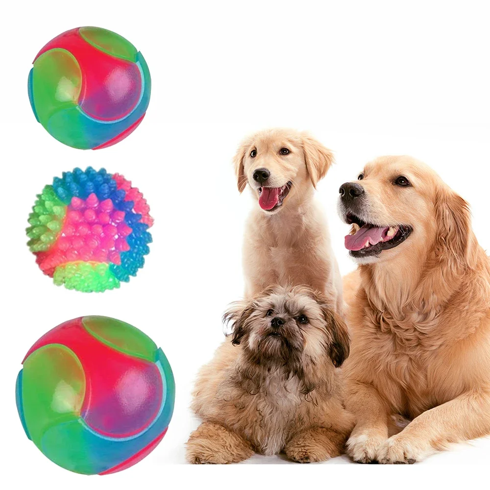 Bola Flash para Cães Pequenos de TPR Brilhante para Treinamento - Imagem 2