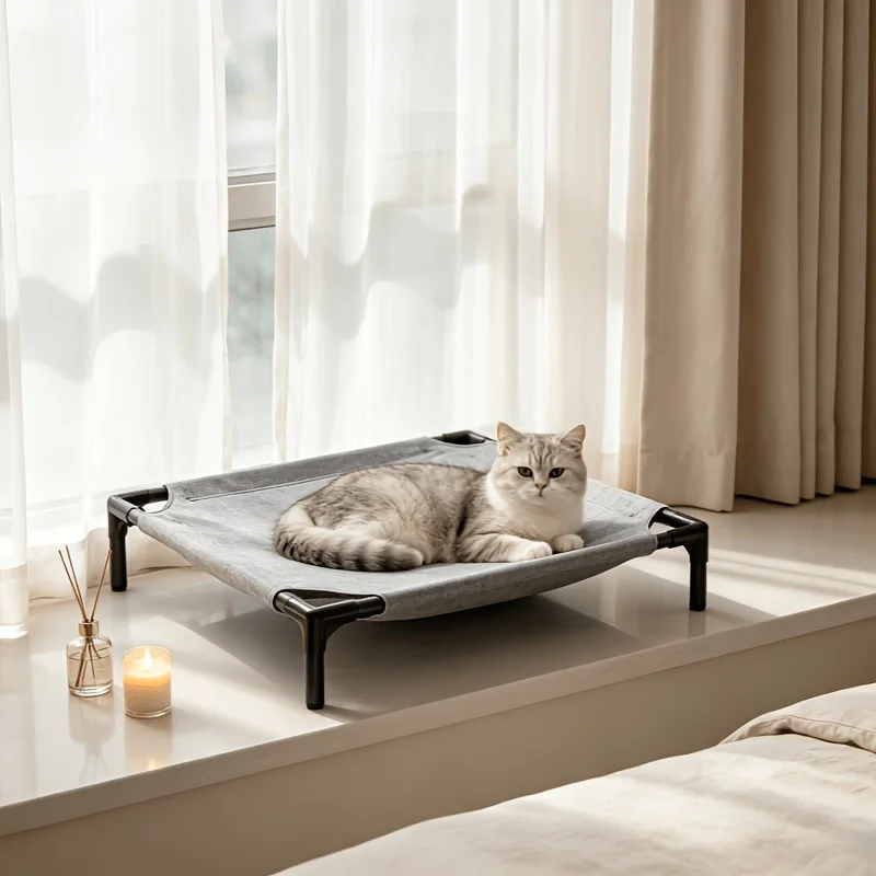 Cama Elevada para Cães e Gatos Dobrável e Lavável - Image 3