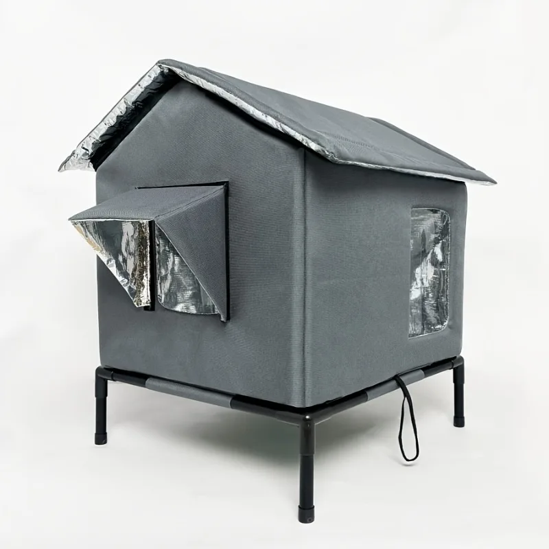 Ninho de Gato para Exterior com Isolamento Térmico para Inverno - Imagem 5