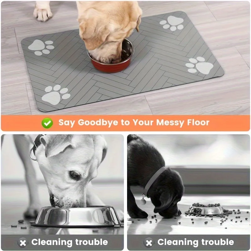 Tapete Impermeável para Comida de Cães com Base Antiderrapante - Imagem 3