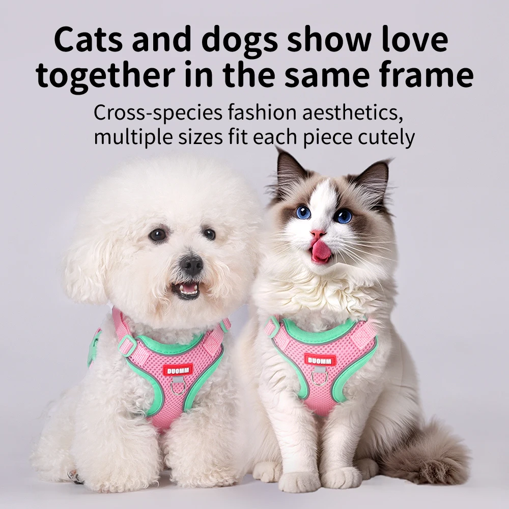 Coleira Peitoral e Guia para Cães e Gatos com Faixa Refletiva - Image 4