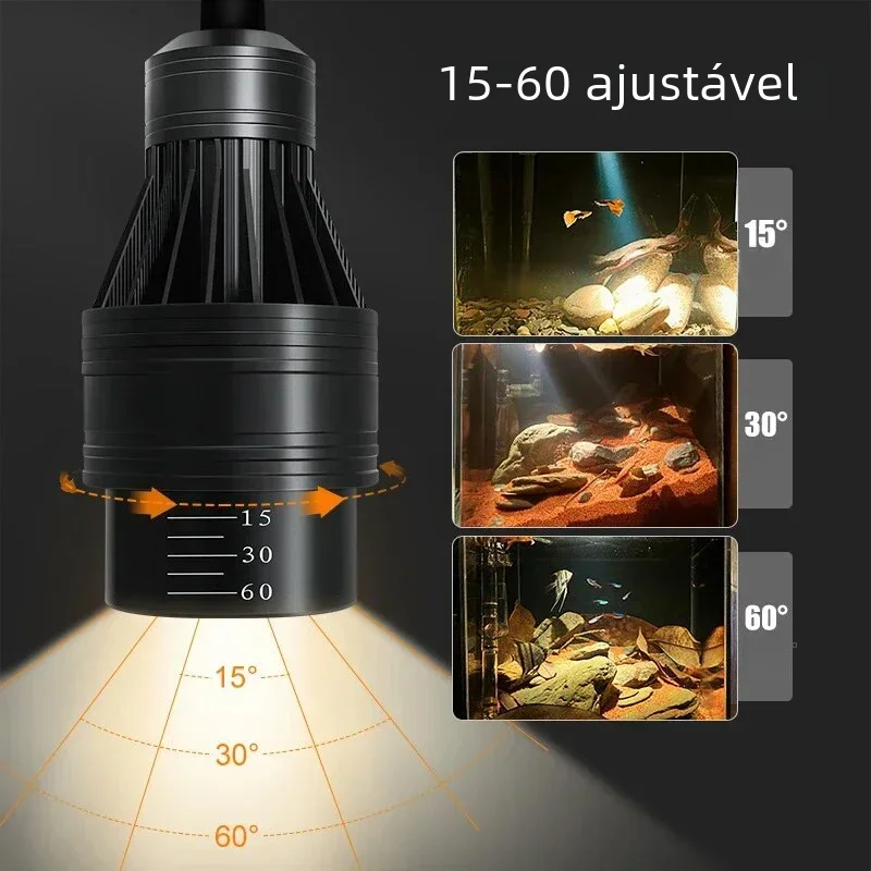 Luminária LED para Aquário 9W com Foco Ajustável e Haste Flexível - Imagem 2
