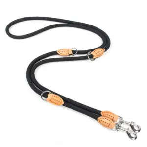 coleira dupla de nylon para cães