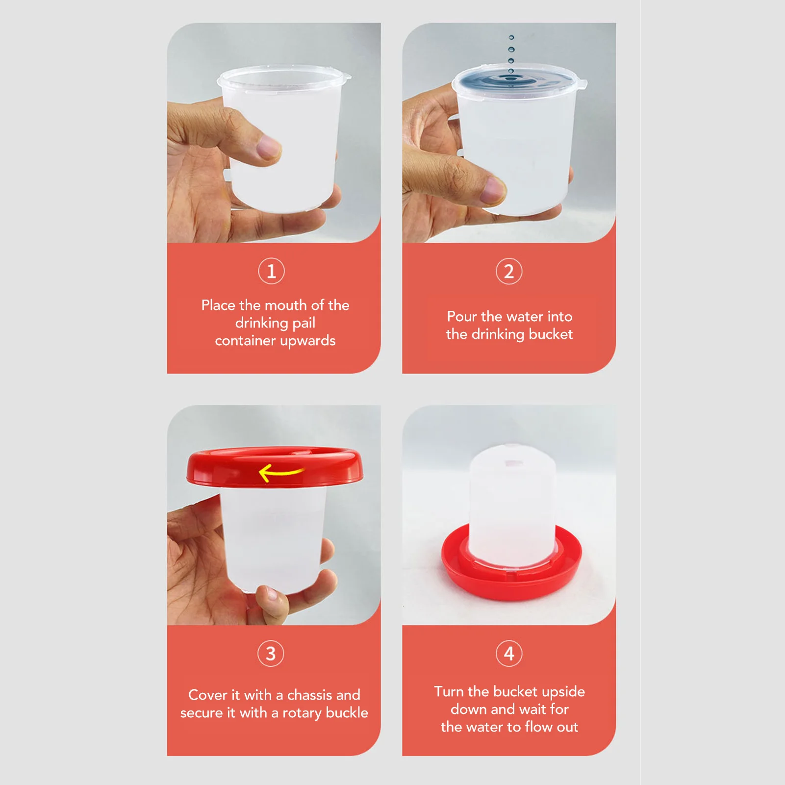 Kit Alimentador e Bebedouro para Aves com Manga Rotativa - Image 3