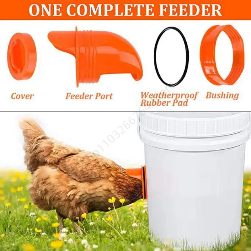 Alimentador de Gravidade para Aves com Porta à Prova de Chuva - Imagem 4